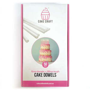 Cake Craft Plastic Cake Dowels 16mm x 300mm | 50/Pack