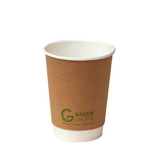 Green Choice Double Wall Smooth PLA 12oz Coffee Cup 25/Pack