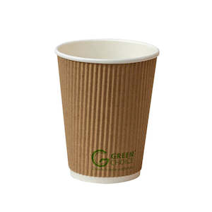 Green Choice Double Wall Ripple PLA 12oz Coffee Cup 25/Pack