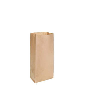 Block Bottom Paper Bags: Block Bottom Paper Bag #0 Heavy Duty 100x220x50mm (Each)