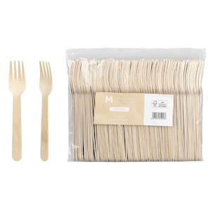 M Wooden Fork 160mm | 100/Pack