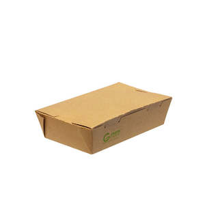 Kraft Lunch Boxes: Green Choice Takeaway Box Kraft PLA Small 50/Pack