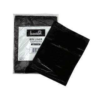 Rubbish Bin Liners: Bastion Rubbish Bin Liners 120 Litres Black 25/Pack