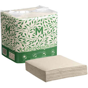 Luncheon Serviettes: M Quilted Lunch Napkins 2ply 1/4 Fold Kraft | 1200/Ctn