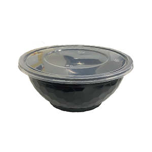 GF900 Plastic Noodle Bowl 900ml Black | 50/Pack