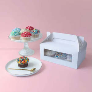 GoBake Window 6 Cupcake Box with Handle | 1/Pack