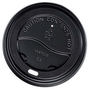 M Coffee Cup Lids 90mm Black | 1000/Ctn