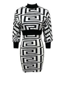 Womenswear: Black and Whiter Dress with Jumper