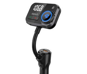 Digitech FM Transmitter with Bluetooth, USB Type-C Power Delivery 20W and Qualco…