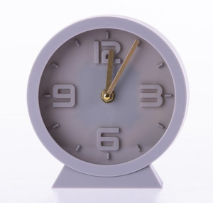 Home Co. Lara Table Clock Grey