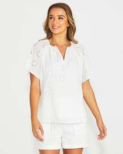 Sass Kirby Top White