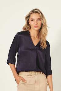 Tops: Lemon Tree Design Fatima Top Navy