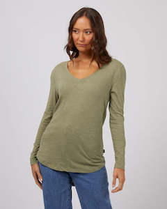 Silent Theory Marvellous LS Tee Khaki