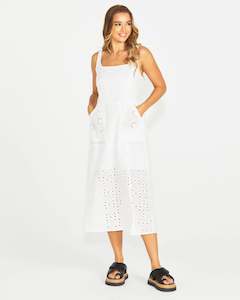 Sass Kirby Midi Dress Ivory