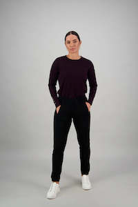 Vassalli Merino Relaxed Pull On Pant Black