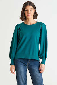 Betty Basics Charlotte Knit Jumper Teal