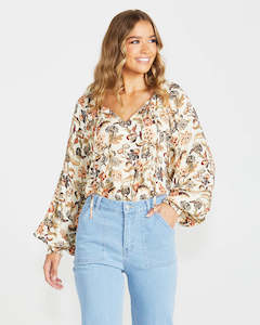 Long Sleeve Tops: Sass Dara Boho Top Wildflower