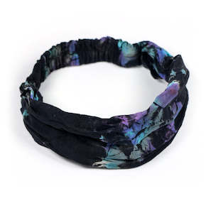 Headwear: Cotton Summer Headband - Black, Blue & Purple