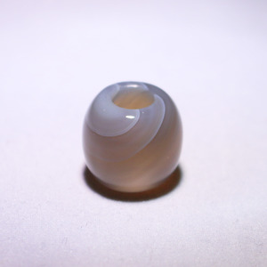 Grey Banded Agate Stone Bead (Rare)