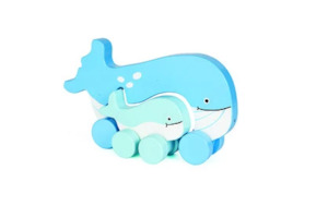 MUMMY & BABY PUSH TOY - WHALE