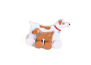 Mummy & Baby Push Toy - Dog