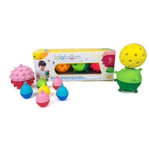 Lalaboom Sensory Balls (3 Sensory Balls & 12pc Beads)