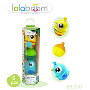 Toy: Lalaboom Animals (Bee and Bird, Brown\Blue, TUBE packaging)