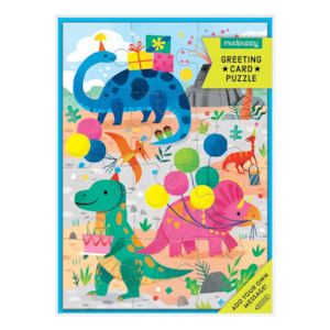 Dino Party Greeting Card Puzzle