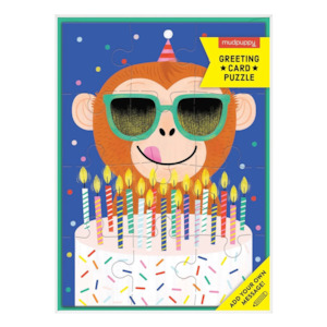 Toy: Monkey Cake Party Greeting Card Puzzle