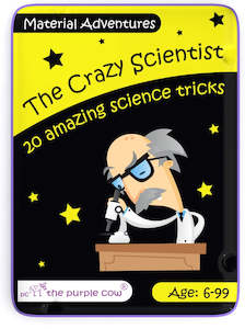 CRAZY SCIENTIST MATERIAL ADVENTURE ACTIVITY CARDS  20 EXPERIMENTS