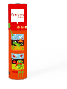 SCRATCH DARTS - SMALL DINOSAUR MAGNETIC 24X30CM 2-SIDED PRINTING