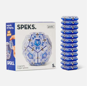 Toy: SET OF 12 COBALT MAGNETIC PENTAGONS