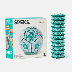 Toy: SET OF 12 AQUAMARINE MAGNETIC PENTAGONS