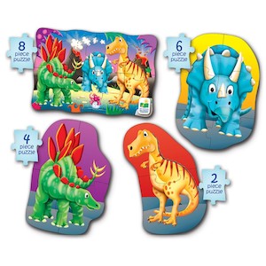 Toy: My First Puzzle Sets, 4-in-a-box Puzzles-Dinos