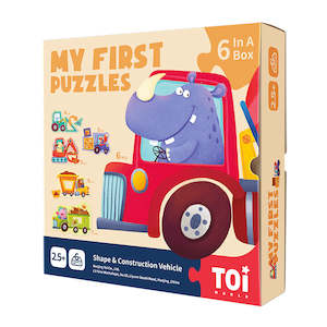 Toy: TOI - My First Puzzles-Shape and Construction Vehicles, 2+