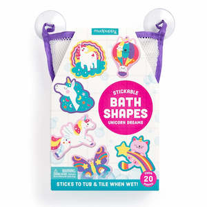 Unicorn Dreams Stickable Foam Bath Shapes