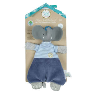 LOVEY ALVIN THE ELEPHANT  WITH NATURAL RUBBER TEETHER HEAD 25CM