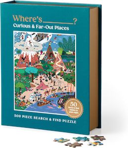 Toy: Where's____? Curious & Far Out Places 500 Piece Search & Find Book Puzzle