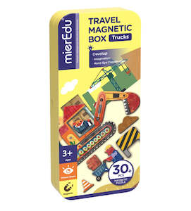 Travel Magnetic Puzzle Box - Vehicles TRUCKS