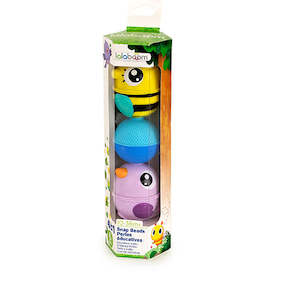 Toy: Lalaboom Animals (Bee and Bird, Black\Purple, TUBE packaging)