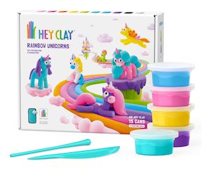 Toy: HEY CLAY - RAINBOW UNICORNS, 15 CANS