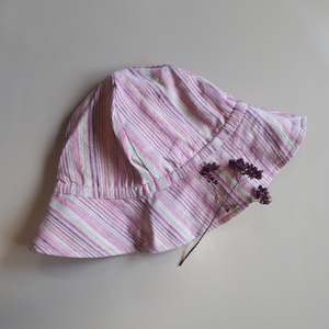 Organic Linen Sunhat - Sunset Stripe - 12-24 months