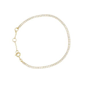 Brie Leon CZ Tennis Bracelet GOLD