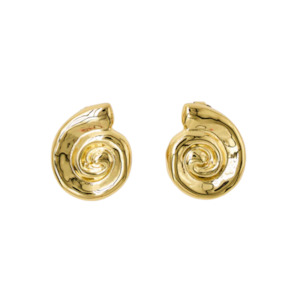 Brie Leon Spiral Earrings GOLD