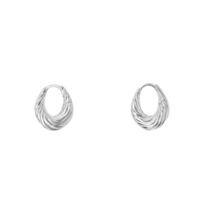 Brie Leon Olar Twist Hoops SILVER