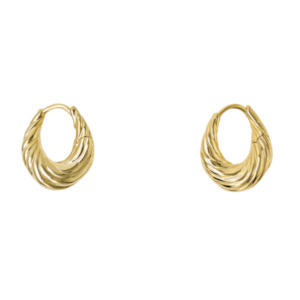 Brie Leon Olar Twist Hoops GOLD