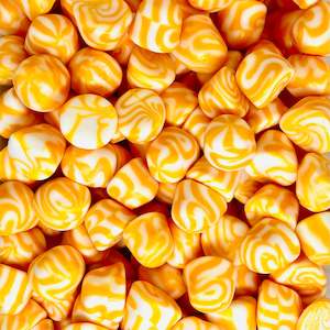 Confectionery: Peach Gummy Twist Drops