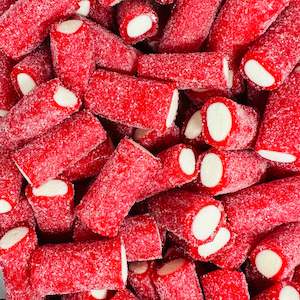 Confectionery: Sour Strawberry Mini Jumbo Tubes