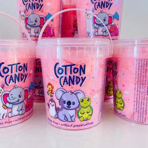 Strawberry Cotton Candy Bucket 50g