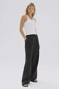 Aria Linen Pant | Black